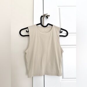 Like new Aritzia Cream Crop Butter Tank Top